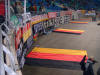 Deutschland-Banner liegen aus