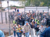 Nach 25 Minuten Wartens endlich im Stadion