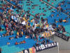 Der Inferno-Stimmungsblock eine Stunde vor Spielbeginn