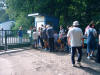 Andrang schon am Kartenkiosk