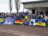 Rustikale Holz"trib�ne" fest in LOK-Hand