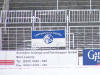 Das blauwei�e LSV-Banner am G�steblock