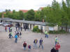 Blick von oben zum Einla�