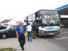 Unser Fanbus an der Aral-"Tanke"