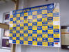 Erstes Sponsorenschild, leicht l�diert