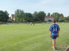 Blick eines Balljungen aufs Spielfeld