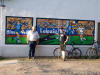 Kunstvolle Wand am Vereinsheim