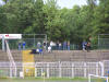 Nur wenige Fans tummeln sich im G�steblock
