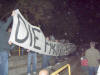 Die Fans zeigen einen Spruch