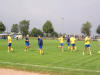 Die LOK-Spieler beim Aufw�rmprogramm