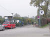 Der Eingang zum Sportplatz an der Delitzscher Stra�e, am Hornbach-Baumarkt
