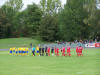Die Teams nehmen Aufstellung