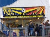 Geschm�ckter Imbissstand an der Trib�ne