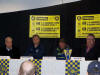 Pr�sidenten und Trainer beider Vereine bei der anschlie�enden Pressekonferenz