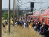 Pinkelpause auf freiem Feld bei MD-Rothenburg