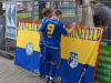 Heusel und Wetzig bei der Spielauswertung