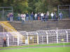 Etwa 20 HSV-Fans aus Heidenau im extra ge�ffneten G�steblock