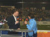 DSF-Moderator Frank Buschmann mit Jena-Coach Henning B�rger