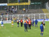 Sebnitzer Spieler provozieren die Gegengeraden-Fans