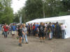 Hier gibt's was zu kaufen: Fanshop und BSL-Stand