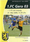 Programmheft des 1. FC Gera 03 - zu 1 �