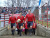 Das Schwarze Trio im Anmarsch - ganz in Rot.