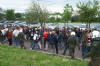 Auf dem Weg zum Stadion