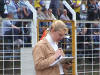 Die weibliche Vertretung f�r Stadionsprecher Achim Haas