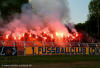 Im alten Kurven-Fanblock beginnt die hei�e Pyroshow von ILL